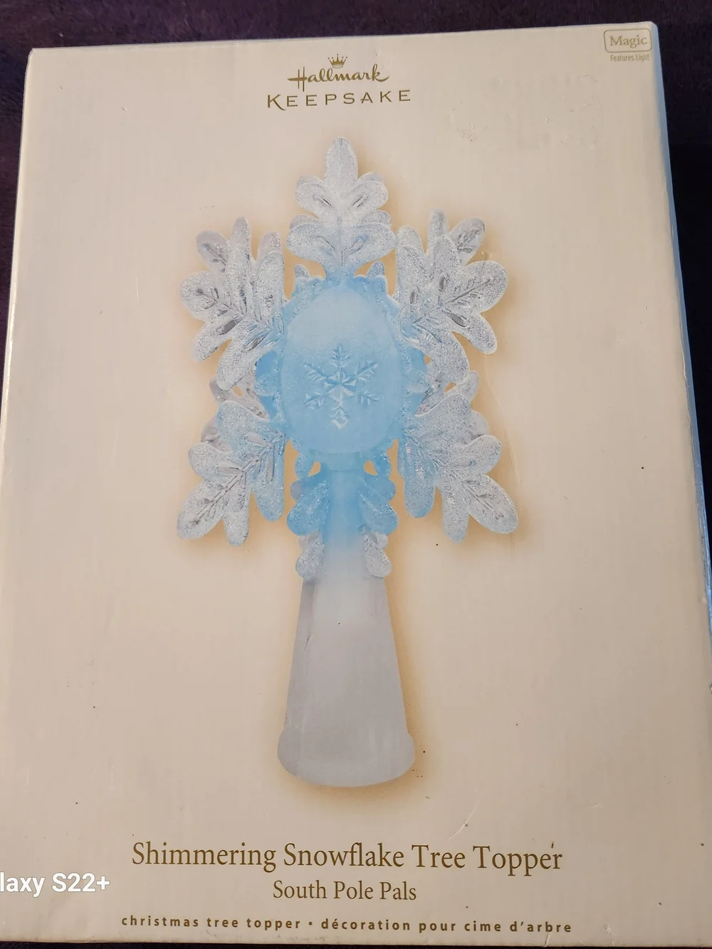 Hallmark 2007 Keepsake Shimmering Snowflake Tree Topper South Pole Pals - NIB
